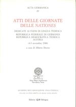 Atti delle Giornate delle Nationes dedicate ai paesi di lingua tedesca Repubblica Federale di Germania, Repubblica Democratica Tedesca