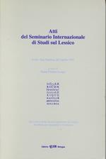 Atti del Seminario internazionale di studi sul lessico (Forlì-San Marino, 2-5 aprile 1992)