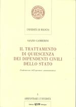 Il trattamento di quiescienza dei dipendenti civili dello Stato