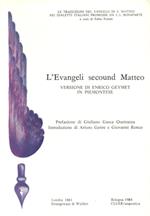 L'evangeli secound Matteo. Versione di Enrico Geymet in piemontese (rist. anast. London, 1861)