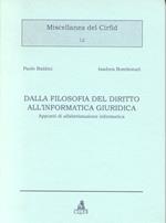 Dalla filosofia del diritto all'informatica giuridica. Appunti di alfabetizzazione informatica