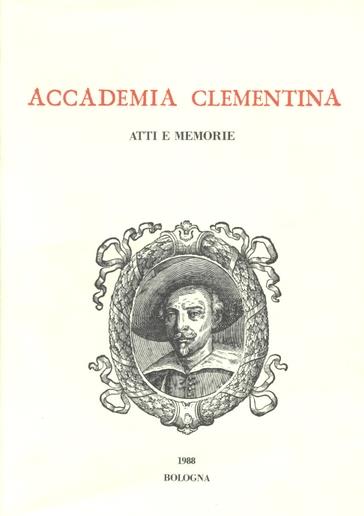 Accademia Clementina. Atti e memorie. Vol. 22 - copertina