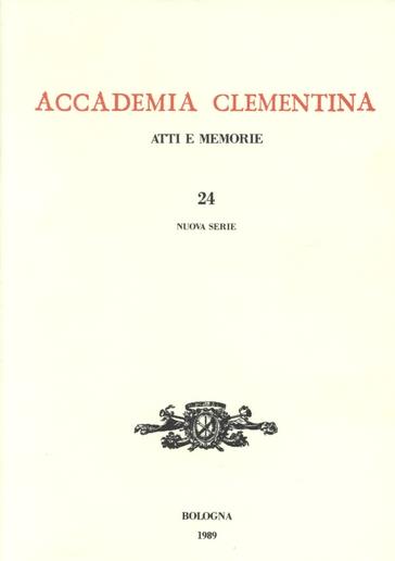 Accademia Clementina. Atti e memorie. Vol. 24 - copertina