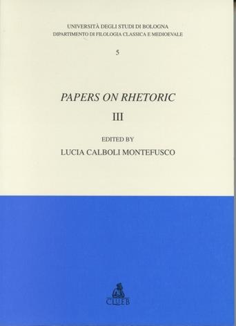Papers on rhetoric. Vol. 3 - copertina
