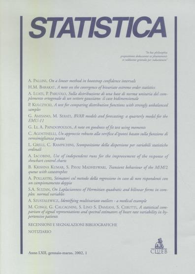 Statistica (2002). Vol. 1 - copertina