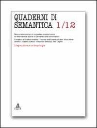 Quaderni di semantica (2012). Vol. 1 - copertina