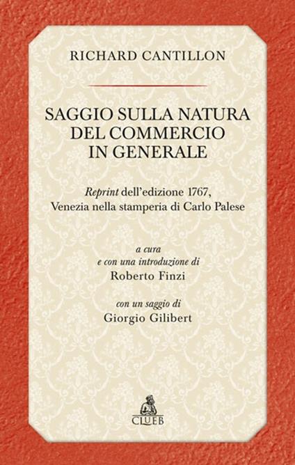 Saggio sulla natura del commercio in generale - Richard Cantillon - copertina