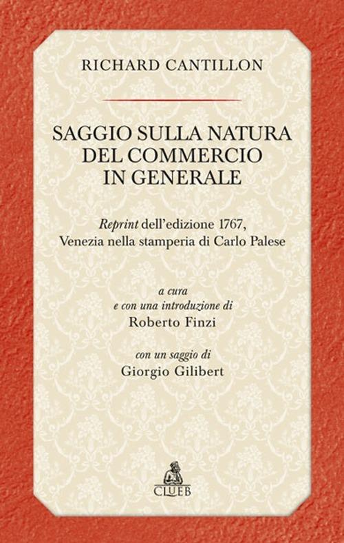 Saggio sulla natura del commercio in generale - Richard Cantillon - copertina