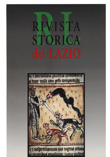 Rivista storica del Lazio. Vol. 16 - copertina
