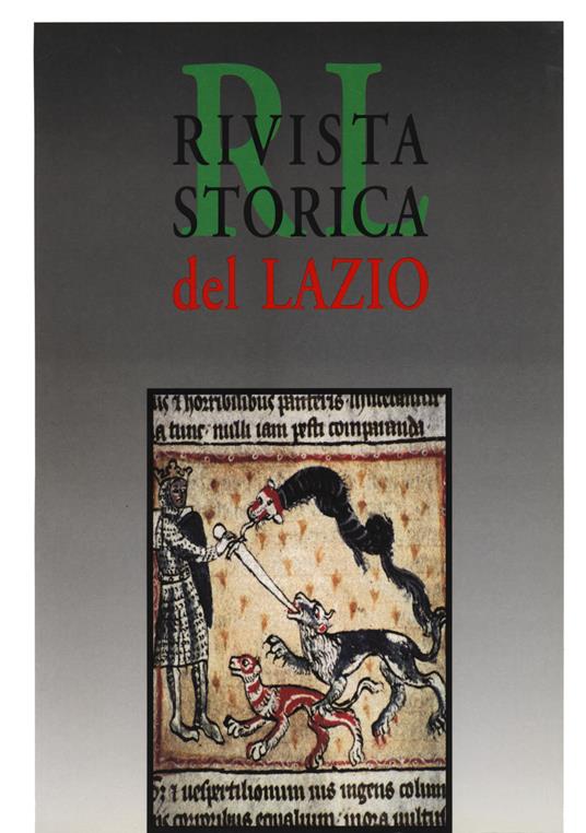 Rivista storica del Lazio. Vol. 16 - copertina