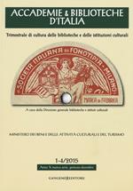 Accademie & biblioteche d'Italia (2015) vol. 1-4