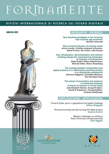 Formamente. Rivista internazionale sul futuro digitale. Ediz. inglese (2017). Vol. 1-2 - copertina