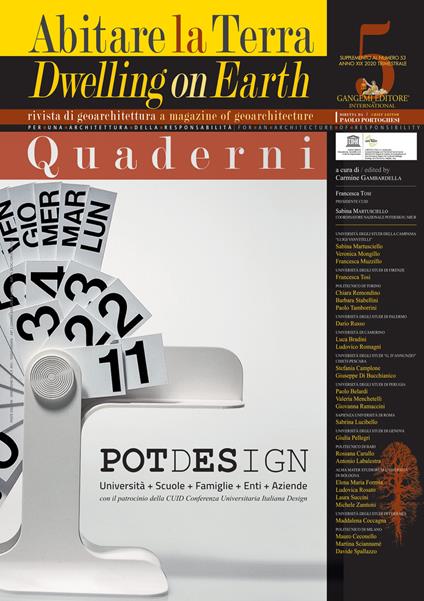 Abitare la terra-Dwelling on earth. Quaderni. Supplemento alla Rivista di geoarchitettura. Vol. 5 - copertina