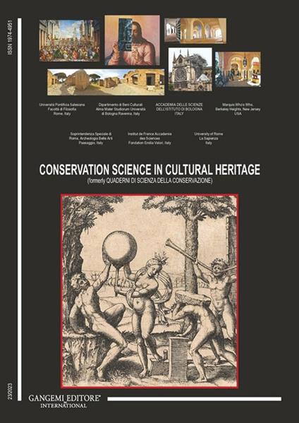 Conservation science in cultural heritage (formerly Quaderni di scienza della conservazione) (2023). Ediz. bilingue. Vol. 23 - copertina