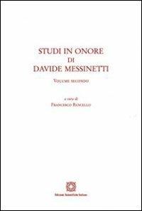 Studi in onore di Davide Messinetti. Vol. 2 - copertina