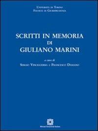 Scritti in memoria di Giuliano Marini - copertina