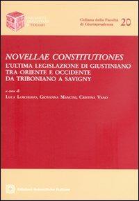 Novellae constitutiones - copertina