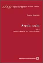 Giorgio Lombardi. Scritti scelti