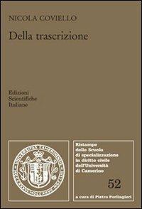 Della trascrizione - Nicola Coviello - copertina