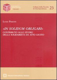 «In solidum obligari» - Lucio Parenti - copertina