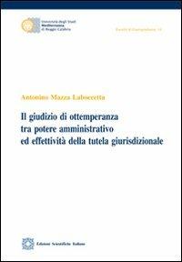 Il giudizio di ottemperanza tra potere amministrativo ed effettività della tutela giurisdizionale - Antonino Mazza Laboccetta - copertina