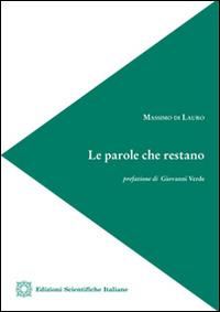 Le parole che restano - Massimo Di Lauro - copertina