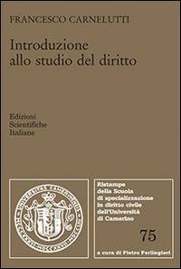 Introduzione allo studio del diritto - Francesco Carnelutti - copertina