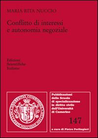 Conflitto di interessi e autonomia negoziale - Maria Rita Nuccio - copertina
