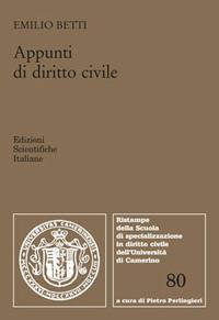 Appunti di diritto civile. Diritto di successione - Emilio Betti - copertina