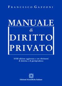 Manuale di diritto privato - Francesco Gazzoni - copertina