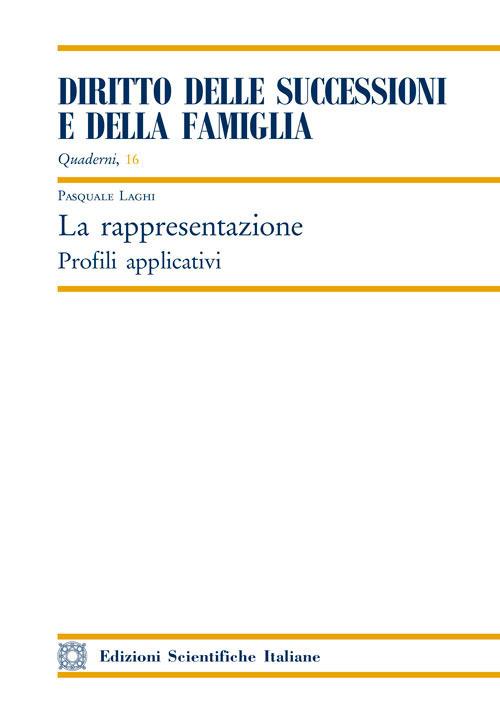 La rappresentazione. Profili applicativi - Pasquale Laghi - copertina