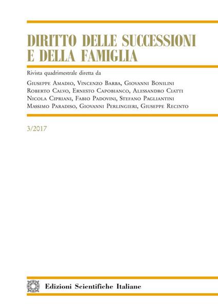 Diritto delle successioni e della famiglia (2017). Vol. 3 - copertina