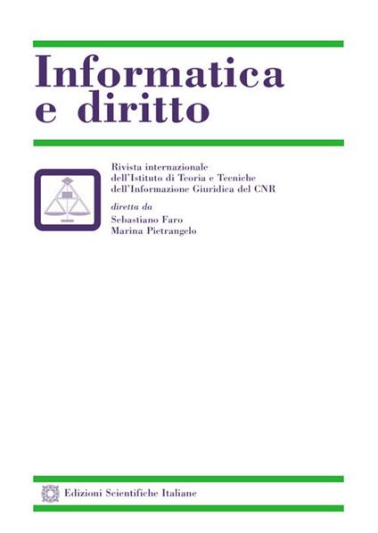 Informatica e diritto (2016). Vol. 02 - copertina