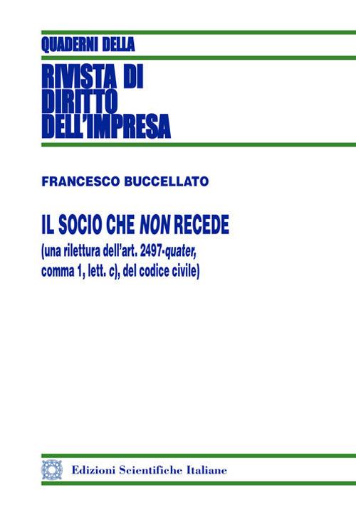 Il socio che non recede - Francesco Buccellato - copertina