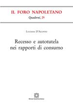 Recesso e autotutela nei rapporti di consumo