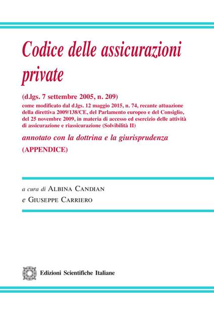 Codice delle assicurazioni private (d.lgs. 7 settembre 2005, n. 209). Appendice - copertina