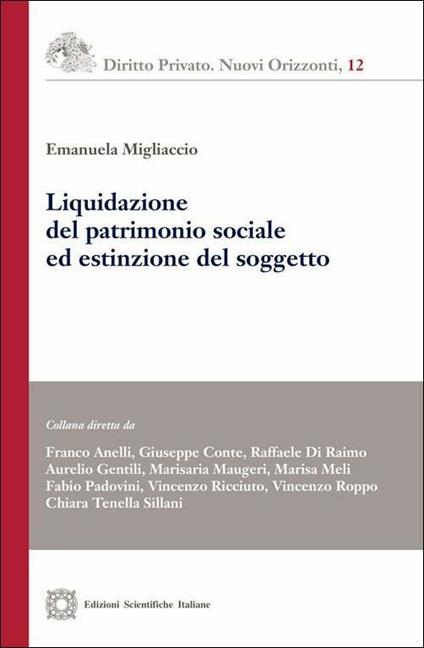 Liquidazione del patrimonio sociale ed estinzione del soggetto - Emanuela Migliaccio - copertina
