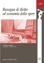 Rassegna di diritto ed economia dello sport (2019). Vol. 1