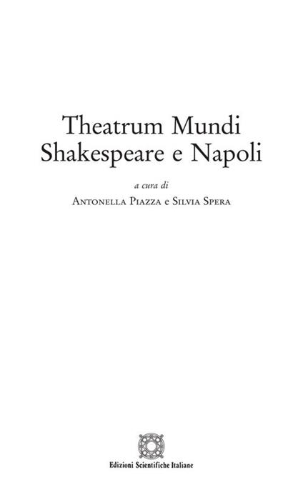 Theatrum Mundi. Shakespeare e Napoli - copertina
