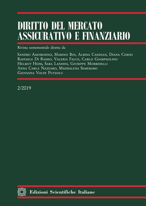 Diritto del mercato assicurativo e finanziario (2019). Vol. 2 - copertina