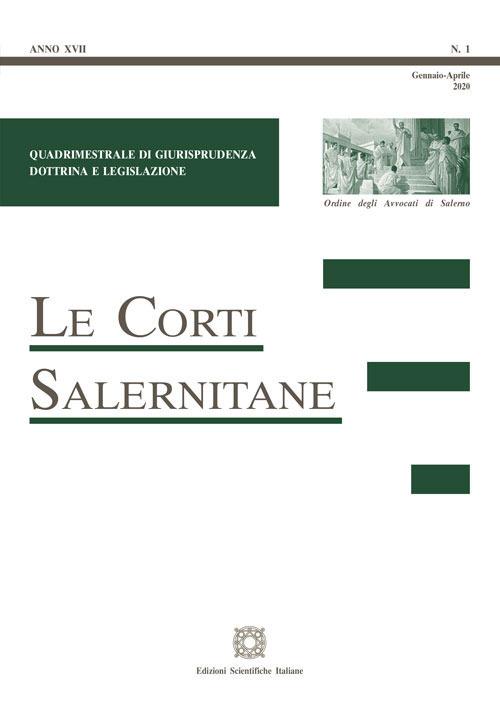 Le corti salernitane (2020). Vol. 1 - copertina