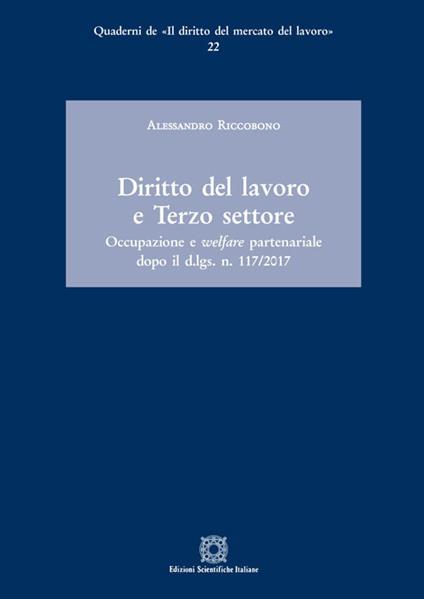 Diritto del lavoro e terzo settore - Alessandro Riccobono - copertina