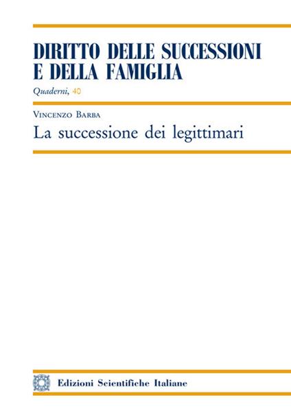 La successione dei legittimari - Vincenzo Barba - copertina