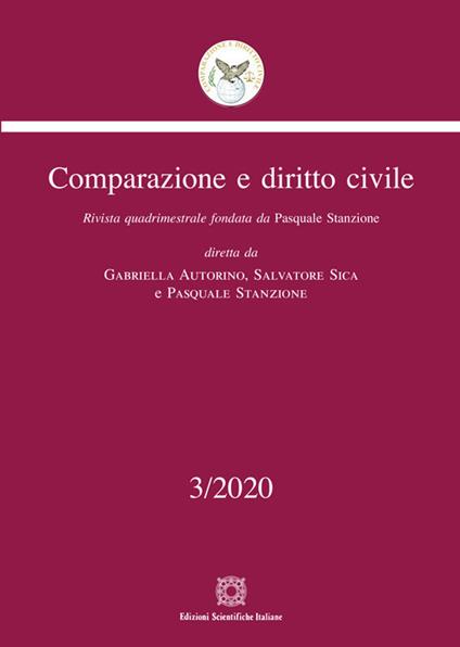 Comparazione e diritto civile (2020). Vol. 3 - copertina
