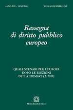 Rassegna di diritto pubblico europeo (2020). Vol. 2: Quali scenari per l'Europa dopo le elezioni della primavera 2019?