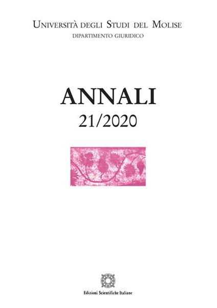 Annali del Dipartimento di scienze giuridico-sociali e dell'amministrazione (2020). Vol. 21 - copertina