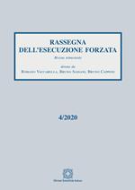 Rassegna dell'esecuzione forzata (2020). Vol. 4