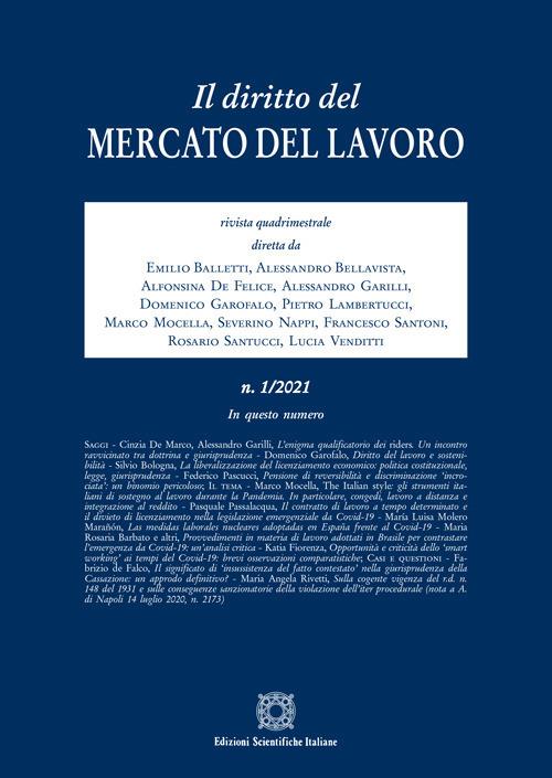 Il diritto del mercato del lavoro (2021). Vol. 1 - copertina