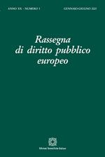 Rassegna di diritto pubblico europeo (2021). Vol. 1: (Gennaio-Giugno).