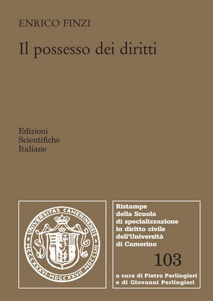 Il possesso dei diritti - Enrico Finzi - copertina